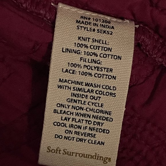 NWT Soft Surroundings 3x Quilted Purple Bolero Jacket fits like a 22W - Picture 13 of 13